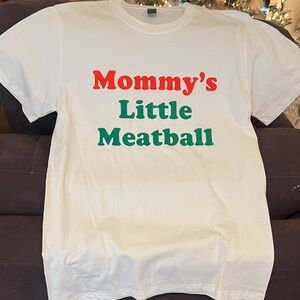 White Men’s Shirt with Red and Green Print